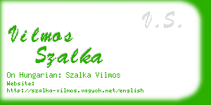 vilmos szalka business card